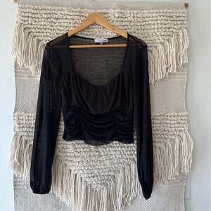 Louna Ruched Mesh Top